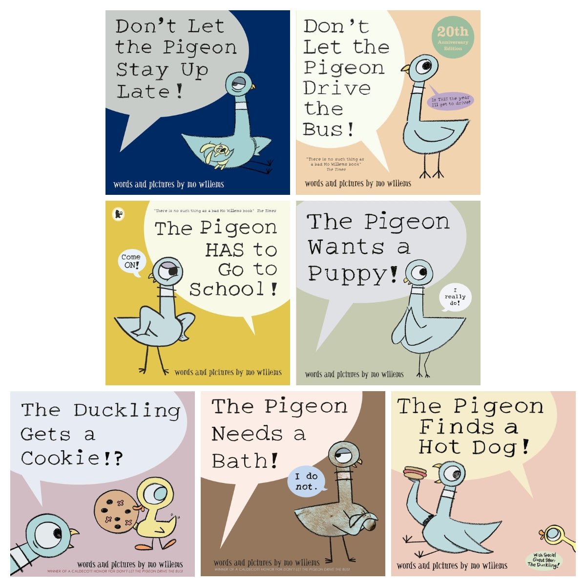 The Mo Willems Pigeon Book Collection - 7 Book Set